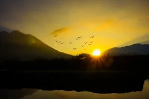 Atardecer en la Laguna de San Pablo