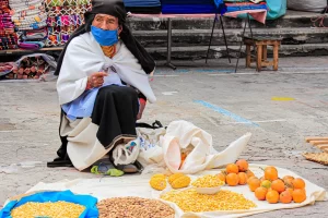 Venta de granos en Otavalo