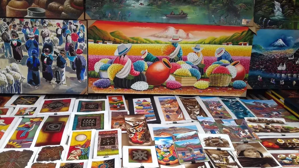 Pintura-Plaza de Ponchos