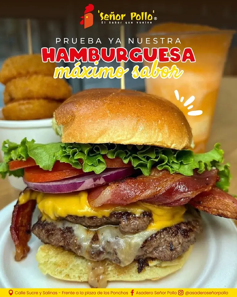 Hamburguesa Señor Pollo Otavalo